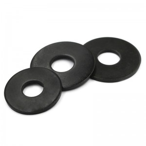 Coussin plat noir haute résistance de qualité 8.8, rondelle plate en acier au carbone DIN125