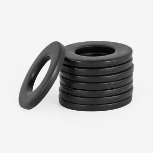 Coussin plat noir haute résistance de qualité 8.8, rondelle plate en acier au carbone DIN125