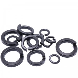 8.8 High strength black carbon steel spring gasket DIN127 Split spring washer elastic washer