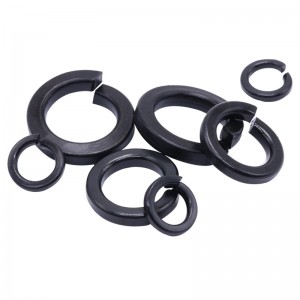 8.8 High strength black carbon steel spring gasket DIN127 Split spring washer elastic washer