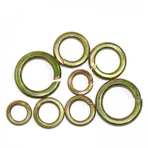 Blackened Grade 8.8 high-strength spring pad Yellow zinc plated spring washer