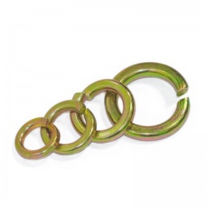 Blackened Grade 8.8 high-strength spring pad Yellow zinc plated spring washer