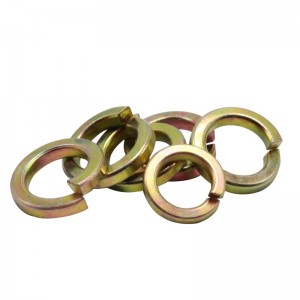 Blackened Grade 8.8 high-strength spring pad Yellow zinc plated spring washer