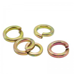 Blackened Grade 8.8 high-strength spring pad Yellow zinc plated spring washer