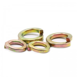 Blackened Grade 8.8 high-strength spring pad Yellow zinc plated spring washer