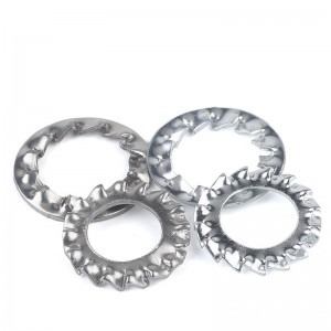 304 stainless steel outer toothed washer non slip lock Serrated washer