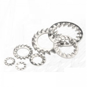 304 stainless steel outer toothed washer non slip lock Serrated washer