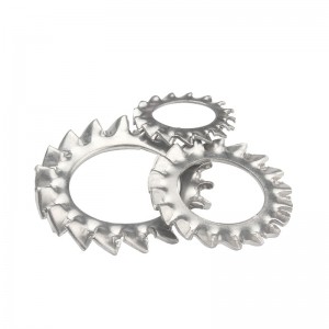 304 stainless steel outer toothed washer non slip lock Serrated washer