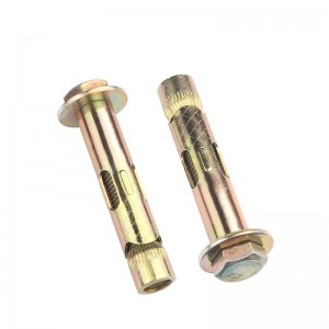 Carbon steel galvanized expansion bolt Yellow Zinc outer hexagon inner expansion screw