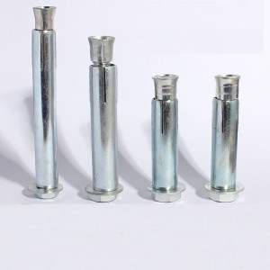 Blue white zinc metal flat head cross expansion screw Explosion-proof screw expansion bolt