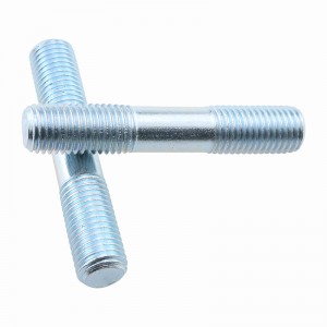 High strength blackened double head screw Blue white zinc Double tooth bolt