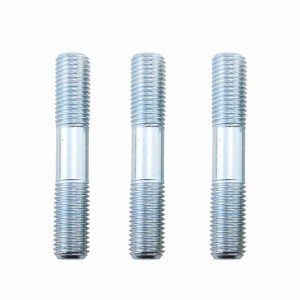 High strength blackened double head screw Blue white zinc Double tooth bolt