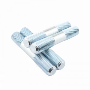 High strength blackened double head screw Blue white zinc Double tooth bolt