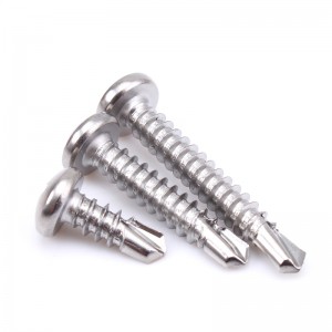 304 Edelstahlkreuzschraubenschraube mit nickel schwarzer Pfanne Kopfmaschine Zähneschraube