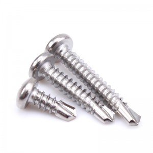 304 stainless steel cross head screw plate with nickel Black pan head machine teeth screw