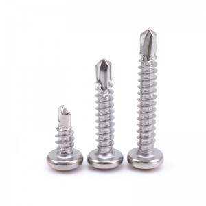 304 Edelstahlkreuzschraubenschraube mit nickel schwarzer Pfanne Kopfmaschine Zähneschraube