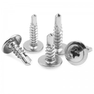 Galvanized round head cross recessed tapping screws Self drilling tail screw with gasket