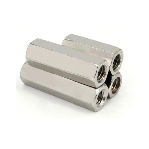 Aço inoxidável A2-70 A4-80 SS201 SS304 SS316 DIN6334 LONG HEX ACOPLING NUTS