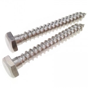 304 stainless steel outer hexagon half-tooth wood screw DIN571 Self-tapping screw