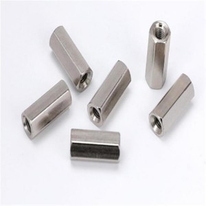 Aço inoxidável A2-70 A4-80 SS201 SS304 SS316 DIN6334 LONG HEX ACOPLING NUTS