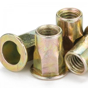 Flat Round Head Internal and External Half Hex Rivet Nuts aluminum alloy