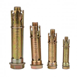 Three or four pieces of gecko expansion bolts color zinc plated gecko expansion screws