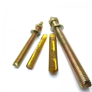 High strength stainless steel chemical anchor bolt Hot dip galvanizing and color plating bolt