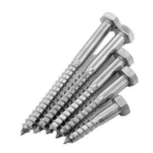 Tornillo para madera de medio diente hexagonal exterior de acero inoxidable 304 DIN571 Tornillo autorroscante