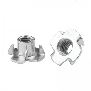 Acero inoxidable A2-70 A4-80 SS201 SS304 SS316 Tuerca de cuatro garras Tuercas en T de 4 dientes