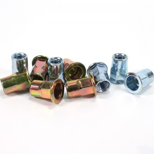 Flat Round Head Internal and External Half Hex Rivet Nuts aluminum alloy