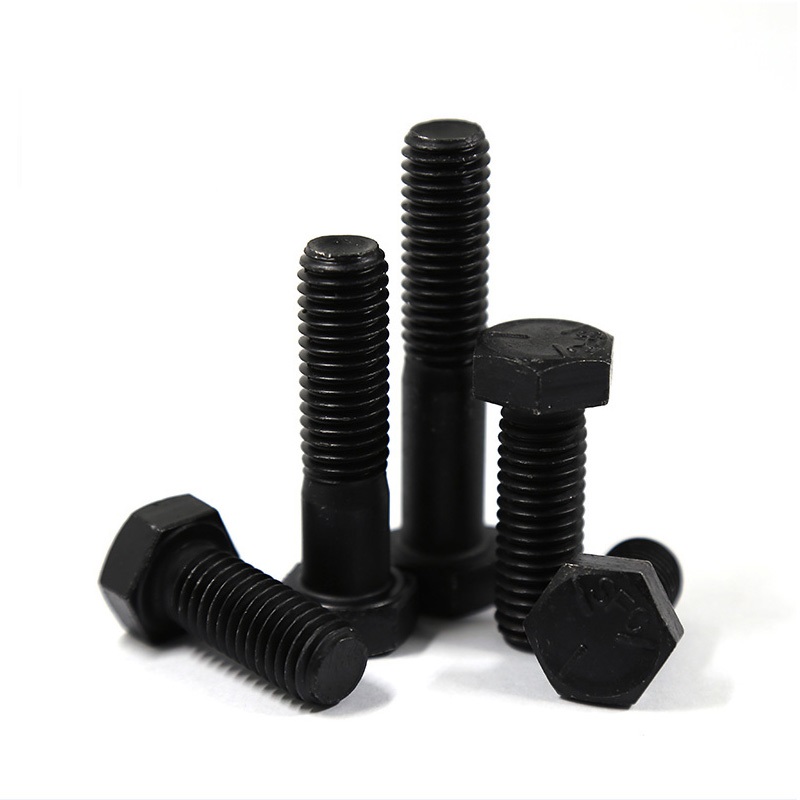M6 X 40mm Hex Bolts - 20 Pcs Black Oxide 12.9 Grade Alloy Steel Full Thread
