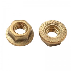 Copper Brass DIN6923 Hex Flange Nuts