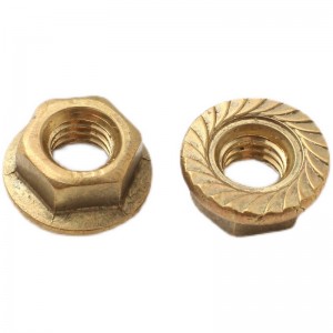 Copper Brass DIN6923 Hex Flange Nuts