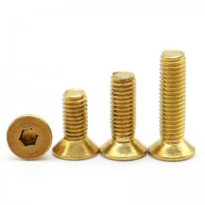 Copper Brass DIN7991 CSK Flat Head Hex Socket Bolts