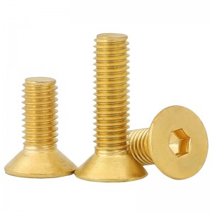 Copper Brass DIN7991 CSK Flat Head Hex Socket Bolts