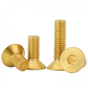 Copper Brass DIN7991 CSK Flat Head Hex Socket Bolts