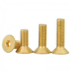 Copper Brass DIN7991 CSK Flat Head Hex Socket Bolts