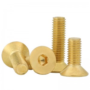 Copper Brass DIN7991 CSK Flat Head Hex Socket Bolts