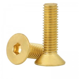 Copper Brass DIN7991 CSK Flat Head Hex Socket Bolts