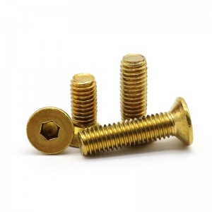 Copper Brass DIN7991 CSK Flat Head Hex Socket Bolts