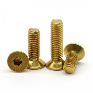 Copper Brass DIN7991 CSK Flat Head Hex Socket Bolts