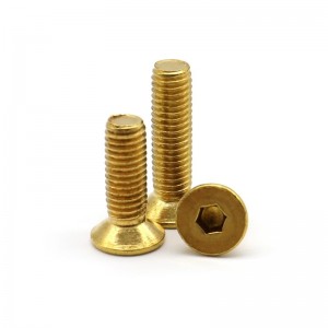 Copper Brass DIN7991 CSK Flat Head Hex Socket Bolts