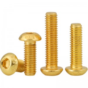 A cabeça de bronze de cobre do botão ISO7380 encanta os parafusos de soquete