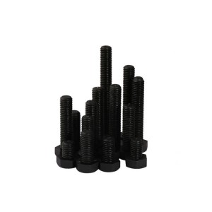 Pernos hexagonales de óxido negro de acero al carbono DIN931 DIN933 de grado 4,8