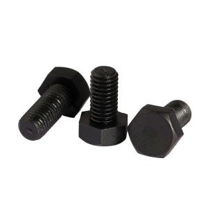 Pernos hexagonales de óxido negro de acero al carbono DIN931 DIN933 de grado 4,8