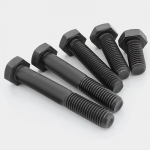 Pernos hexagonales de óxido negro de acero al carbono DIN931 DIN933 de grado 4,8