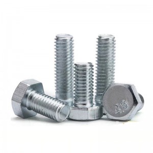 Gred 4.8 Keluli Karbon DIN931 DIN933 Galvanized Zink Plated Hex Bolts