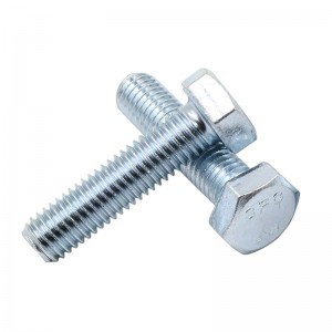 Gred 4.8 Keluli Karbon DIN931 DIN933 Galvanized Zink Plated Hex Bolts