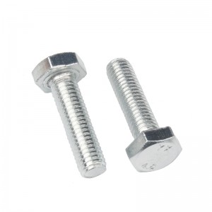 Gred 4.8 Keluli Karbon DIN931 DIN933 Galvanized Zink Plated Hex Bolts