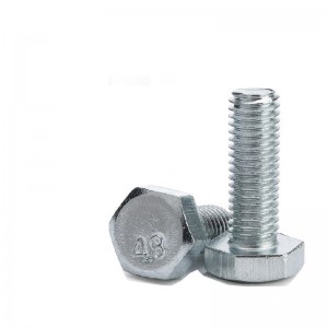 Gred 4.8 Keluli Karbon DIN931 DIN933 Galvanized Zink Plated Hex Bolts